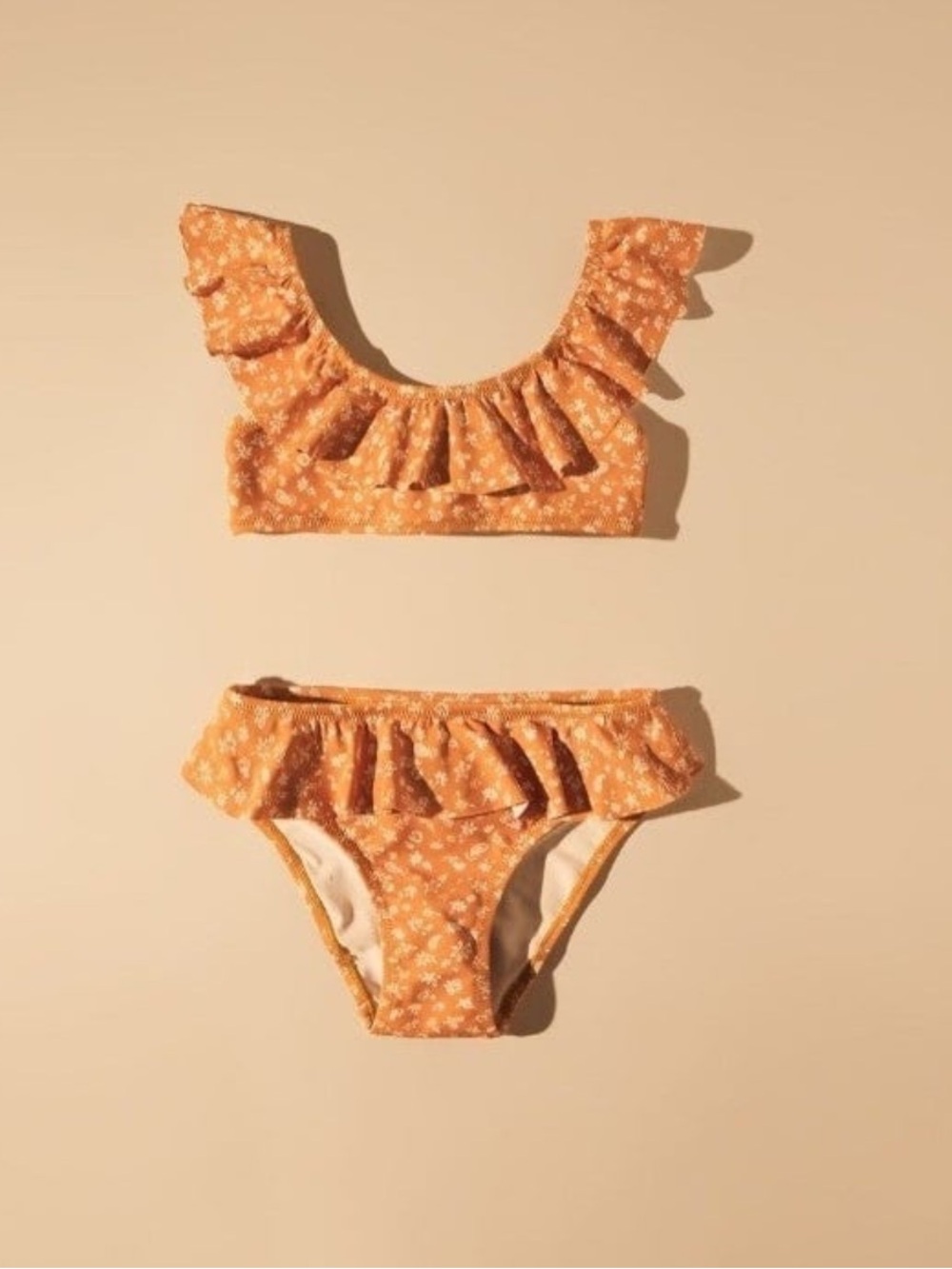NWOT ZARA Kids Girls Ruffled Floral Bikini Set